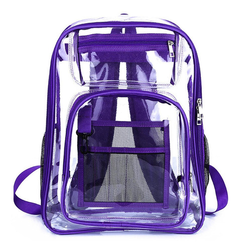 Mochila Transparente Correa Reforzada De Pvc Resistente Al