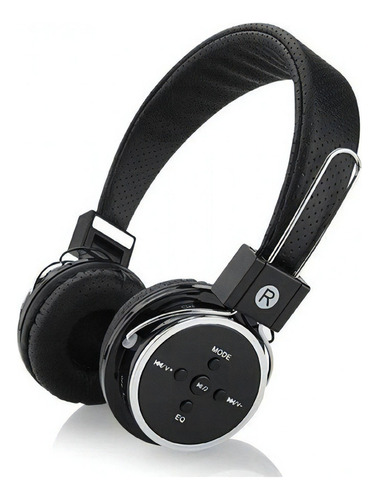 Fone De Ouvido B05 Headphone Sem Fio Cartão Usb Fm Bluetooth Cor Preto Cor da luz Azul