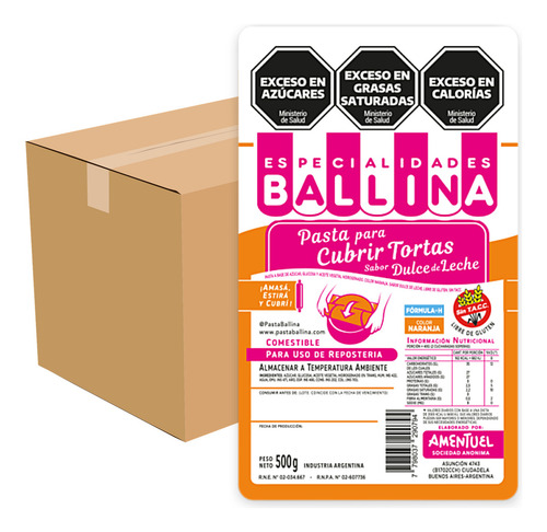 Pasta Ballina Formula H Color X500grs. (bultox10) Color Naranja