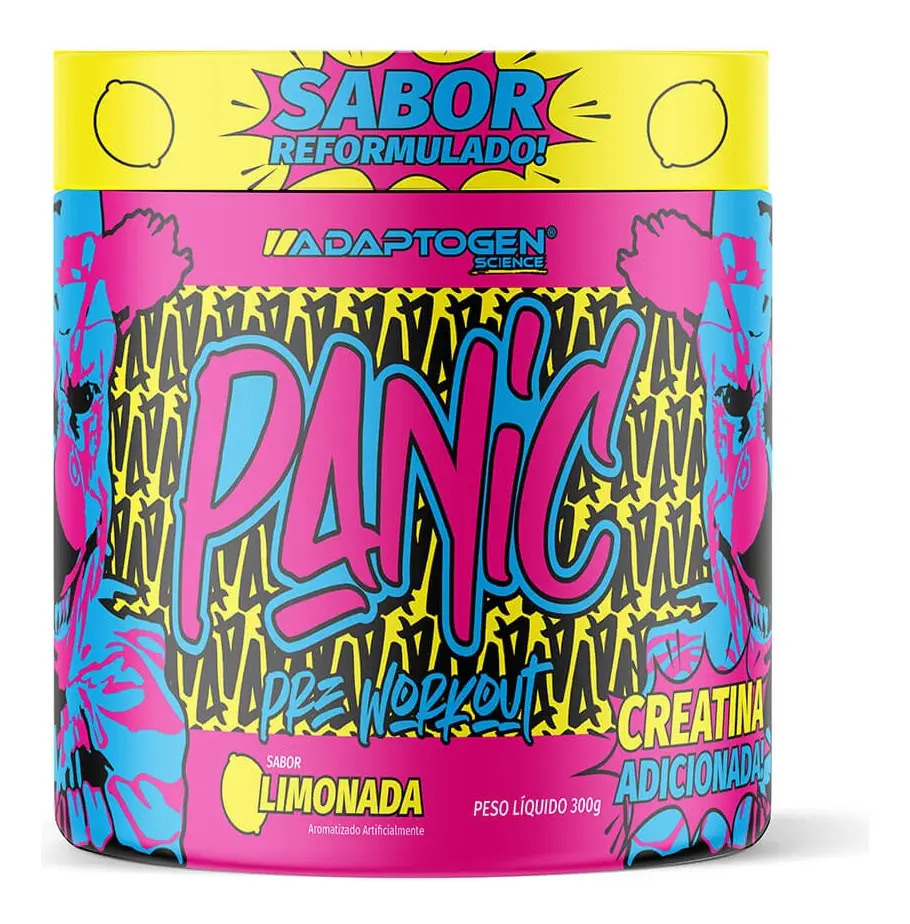 Kit Panic Pré-Treino 300g + Creatina 300g Integral Sabor Limonada