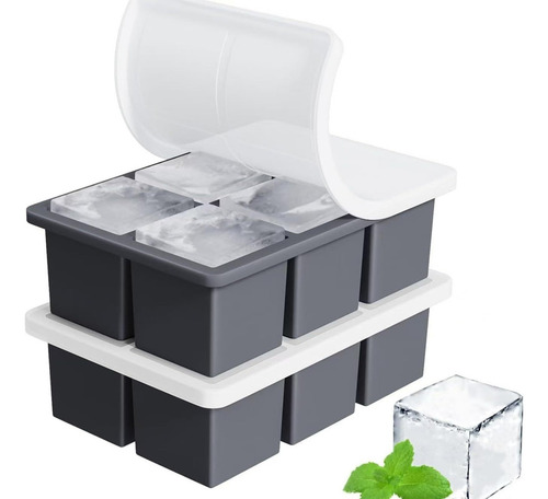 . Molde For Cubitos De Hielo De Silicona De 6 Compartimentos