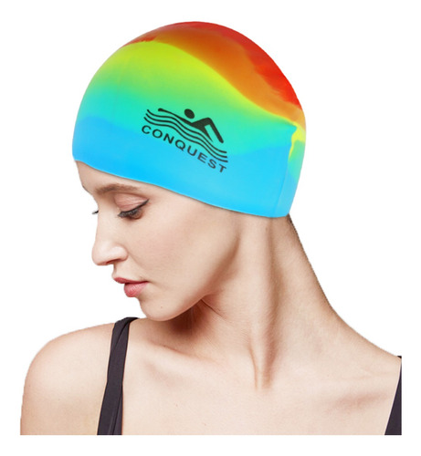 Silicone Swim Cap Moda Unisex Impermeável #2