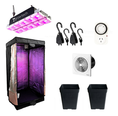 Kit Super Completo Indoor Carpa 100x100 + Led Growtech 600w