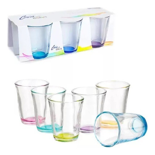 Juego De 6 Vasos Crisa Colors (255 Ml)