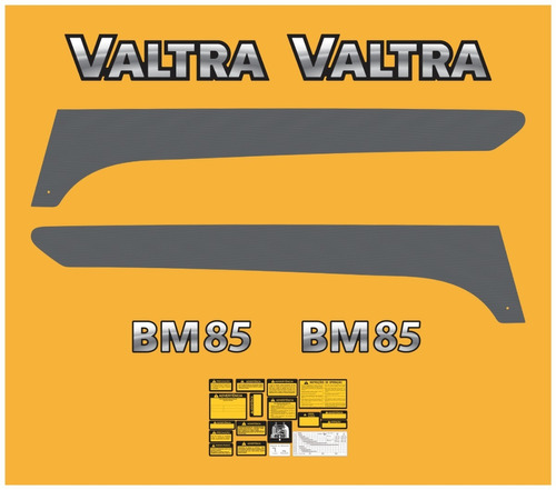 Kit Adesivo Compatível Trator Valtra Bm85 Completo+ Etiqueta Cor TRATOR BM85