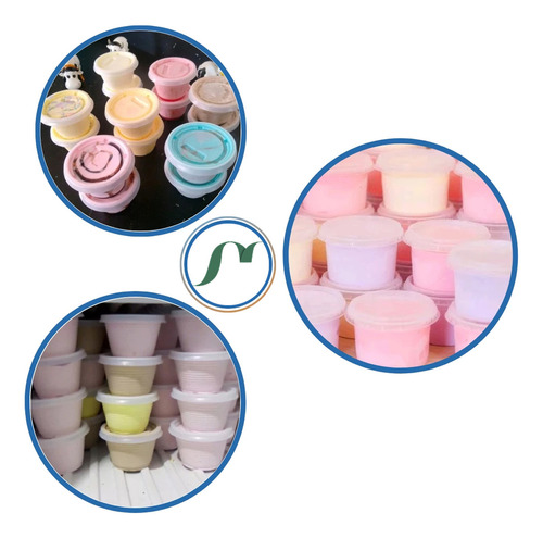 Kit 200 Potes Com Tampa De 100ml Descartáveis Gelatina Molho