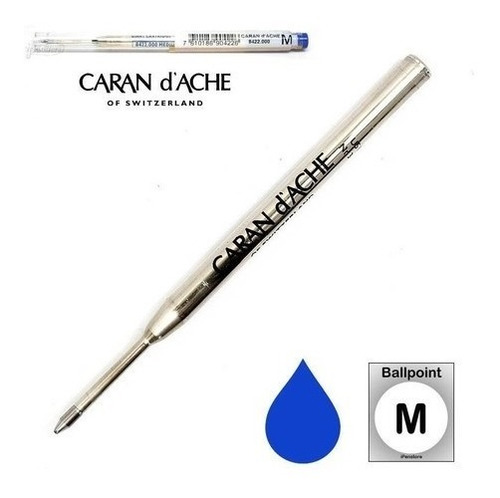 Imagem 1 de 1 de Carga Refil Caran Dache Goliath Esferográfica Média - Azul