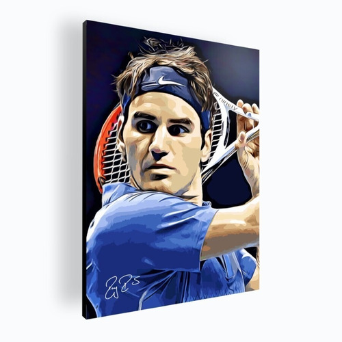 Cuadro Decorativo Mural Poster Roger Federer 42x60 Mdf