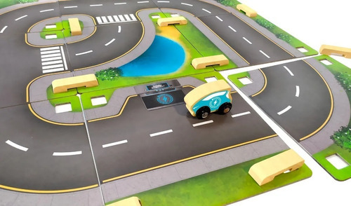 Imagen 5 de 6 de Trencity Land Serie Ciudad B 22pcs De Encastre Calles Madera