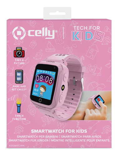 Reloj Smartwatch Para Niños Con Camara , Llamadas, Gps Caja Coral Claro Correa Coral Claro Bisel Coral Claro