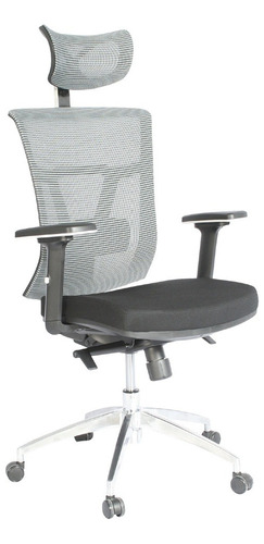 Silla Oficina Giratoria Malla Gris  Ergonomica Escritorio