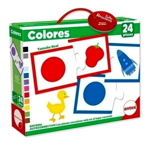 Los Colores Puzzle 24 Piezas Didactico Antex Autocorrectivo