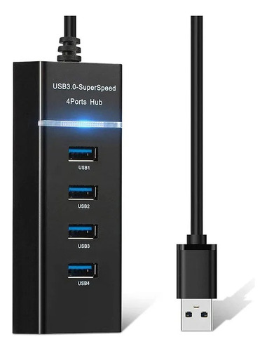 Hub Usb 3.0 Super Speed 4 Puertos Concentrador Pc
