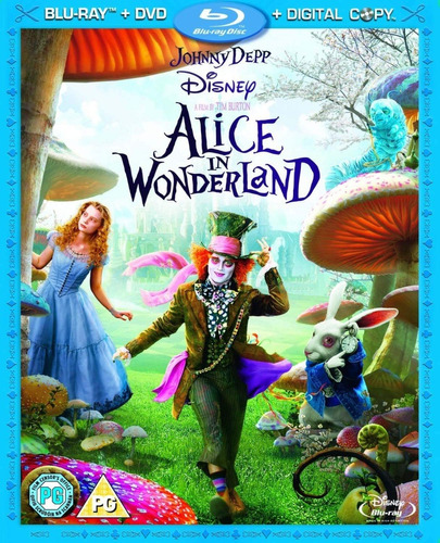 Alice In Wonderland Blu-ray + Dvd+ Digital Copy Orig. Replay