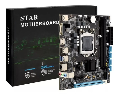 Tarjeta Madre H110 Star Socket Lga1151 Intel 6ta/7ma/ddr3/m2