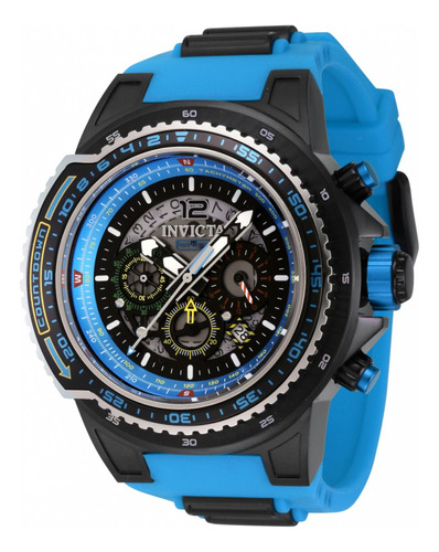 Reloj Para Hombres Invicta Aviator 44345 Azul Negro