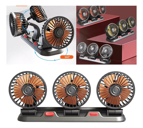 Ventilador De Tres Cabezales Para Coche Adecuado Para Camion