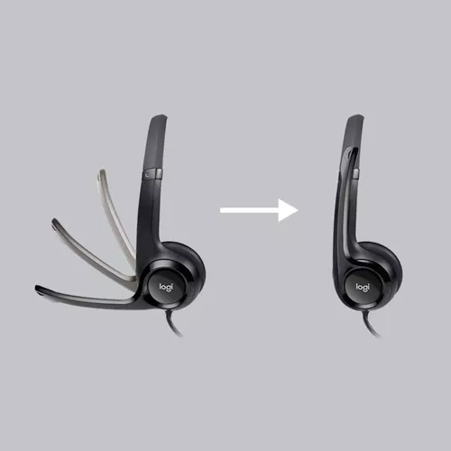 Auriculares USB para PC Logitech H340 con micrófono con supresión de ruido