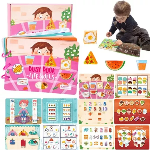 Juguete Montessori Libro Didáctico Para Niños De 2 A 4 Años