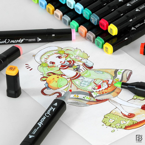 Marcadores Doble Punta X120 Touch + Pdf Para Dibujo Y Pintar