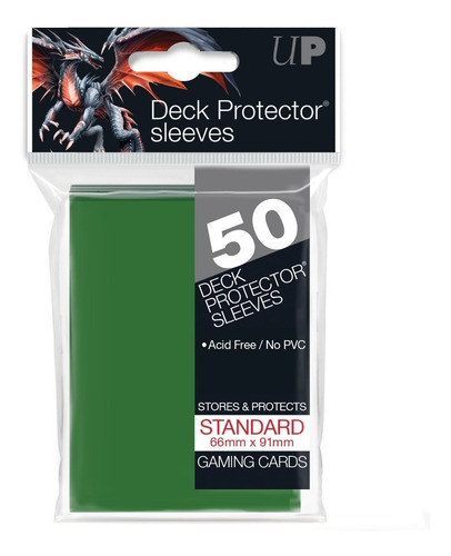 Imagen 3 de 3 de Micas Ultra Pro Standard Deck Protector Green - Verde