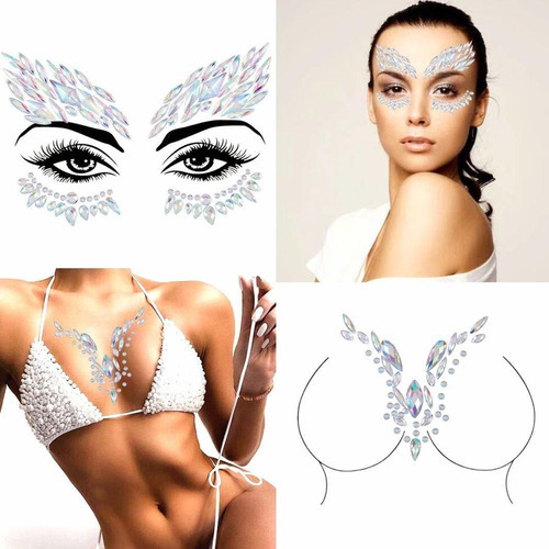 Chicque Rhinestone Face Gems Wings Chest Gem Crystal Eyes