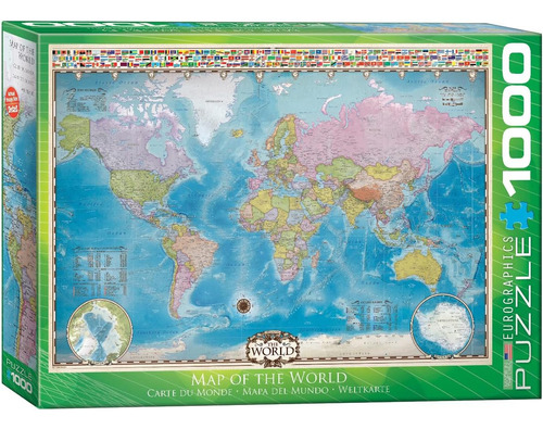Rompecabezas Del Mapa Del Mundo De Eurographics (1000 Piezas