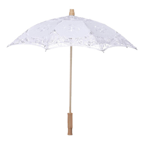 Guarda-chuva De Renda Decorativo Retrô Feito À Mão Romântico