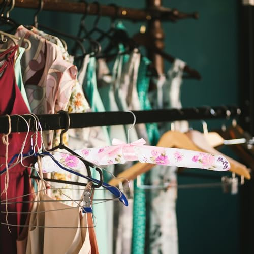 5 Perchas Para Ropa, Perchas Acolchadas De Tela Resistente C