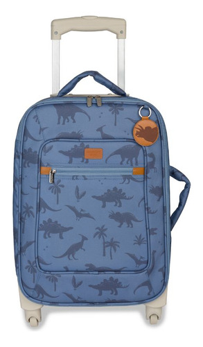 Mala De Maternidade De Rodinhas Dinossauro Azul - Masterbag