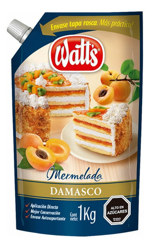 Mermelada Watts Damasco 1kg Reposteria