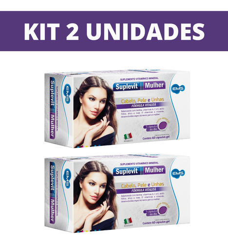 Suplevit Mulher 2 Caixas 120 Caps Cresce Cabelo Imunidade