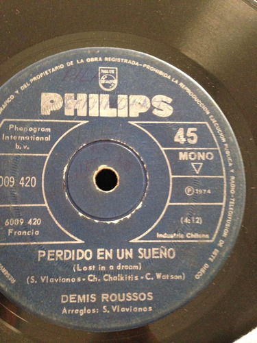 Vinilo Single De Demis Roussos ALGún Día (-i136