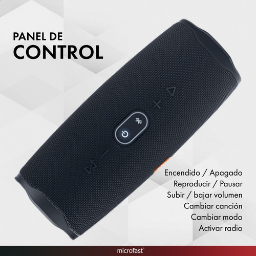 Imagen 2 de 6 de Parlante Portátil Bluetooth Sd Usb Radio Fm Batería 5 Hs.