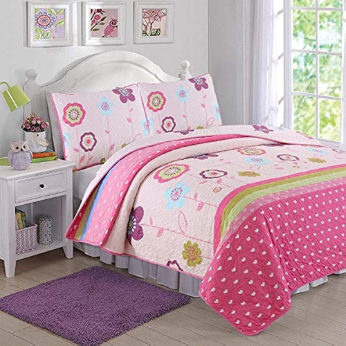 Little Heart Garden Flowers Juego De Ropa De Cama De 2 Pieza