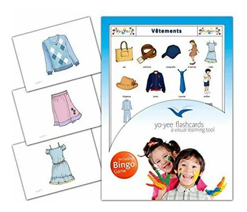 Tarjeta Didactica - Clothes Flashcards In French Language -