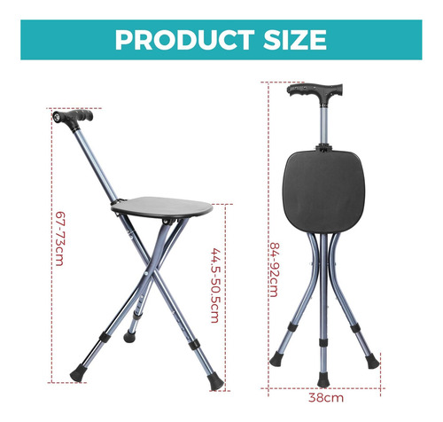 Antuntra Portable Plegable Castreando Con Asiento, Asiento