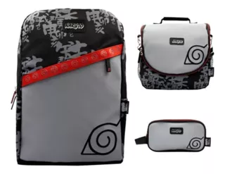 Pack Mochila Naruto Deluxe Oficio+ Lonchera + Cartuchera