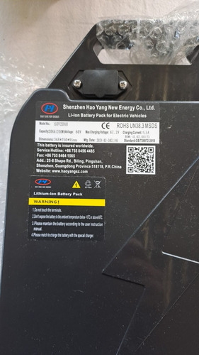 Bateria Litio 60v21amp City Coco