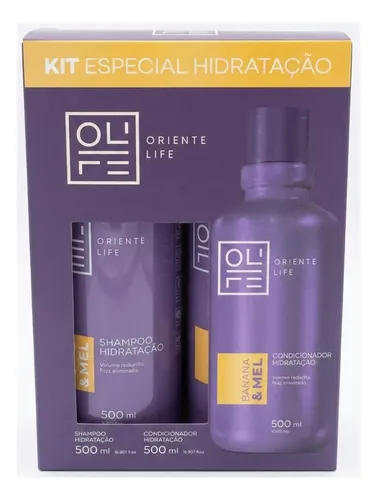 Kit Banana E Mel Oriente Life 500 Ml Shampoo + Condicionador