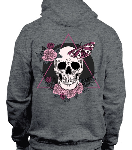 Sudadera Con Craneo Calavera Y Flores Para Mujer Y Hombre