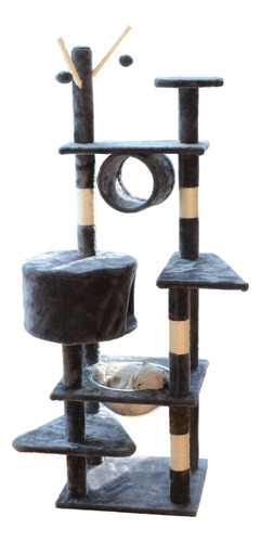 Torre Árbol Rascador Para Gato Con Casa Varios Niveles 167cm