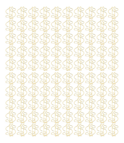 100 Clips Dorados Para Papel, Duraderos, Resistentes A La Co
