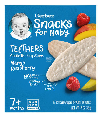 Galletas Gerber Teether Wafers Denticion Snacks Bebes Niños