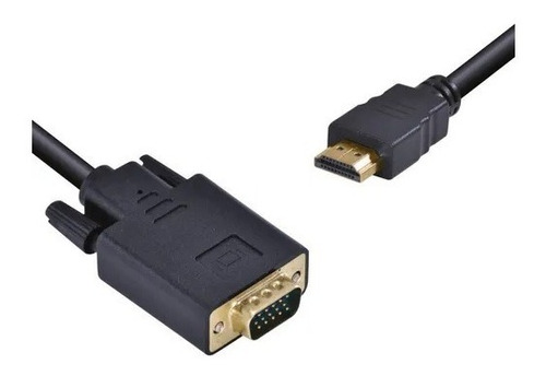 Cabo Conversor Hdmi Macho Para Vga Macho 1.80 Metros Banhado