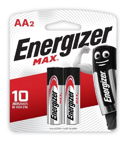 Pilha Alcalina Max Energizer Cartela Com 2 Pilhas