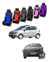 Comprar Combo Cubre Asientos Tapizado + Cubre Coche Uv Para Vw Fox