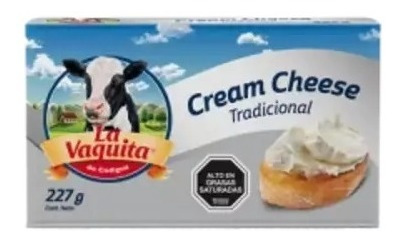 Queso Crema Cream Cheese La Vaquita 227 Gramos (36 Unidades)