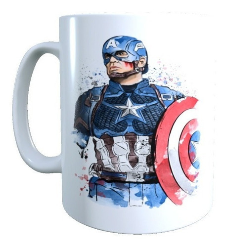 Tazon Diseño Capitan America Tipo Comic