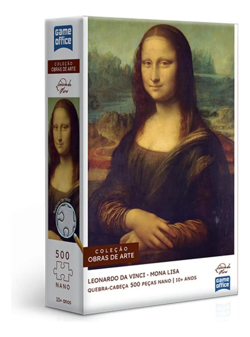 Quebra Cabeça 500 Pçs Leonardo Da Vinci Monalisa Game Office Toyster